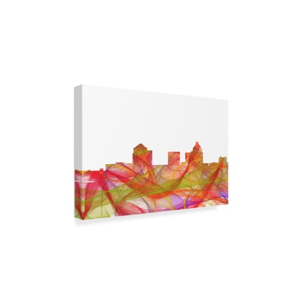 Marlene Watson 'Greensboro North Carolina Skyline' Canvas Art,12x19